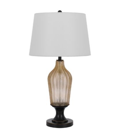 Стеклянная настольная лампа Cal Lighting, высота 30.5"