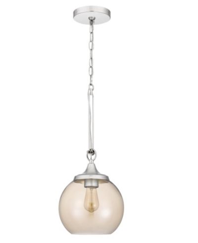 Cal Lighting Подвесной светильник 24" Height Metal Pendant with Smoke Glass Shade