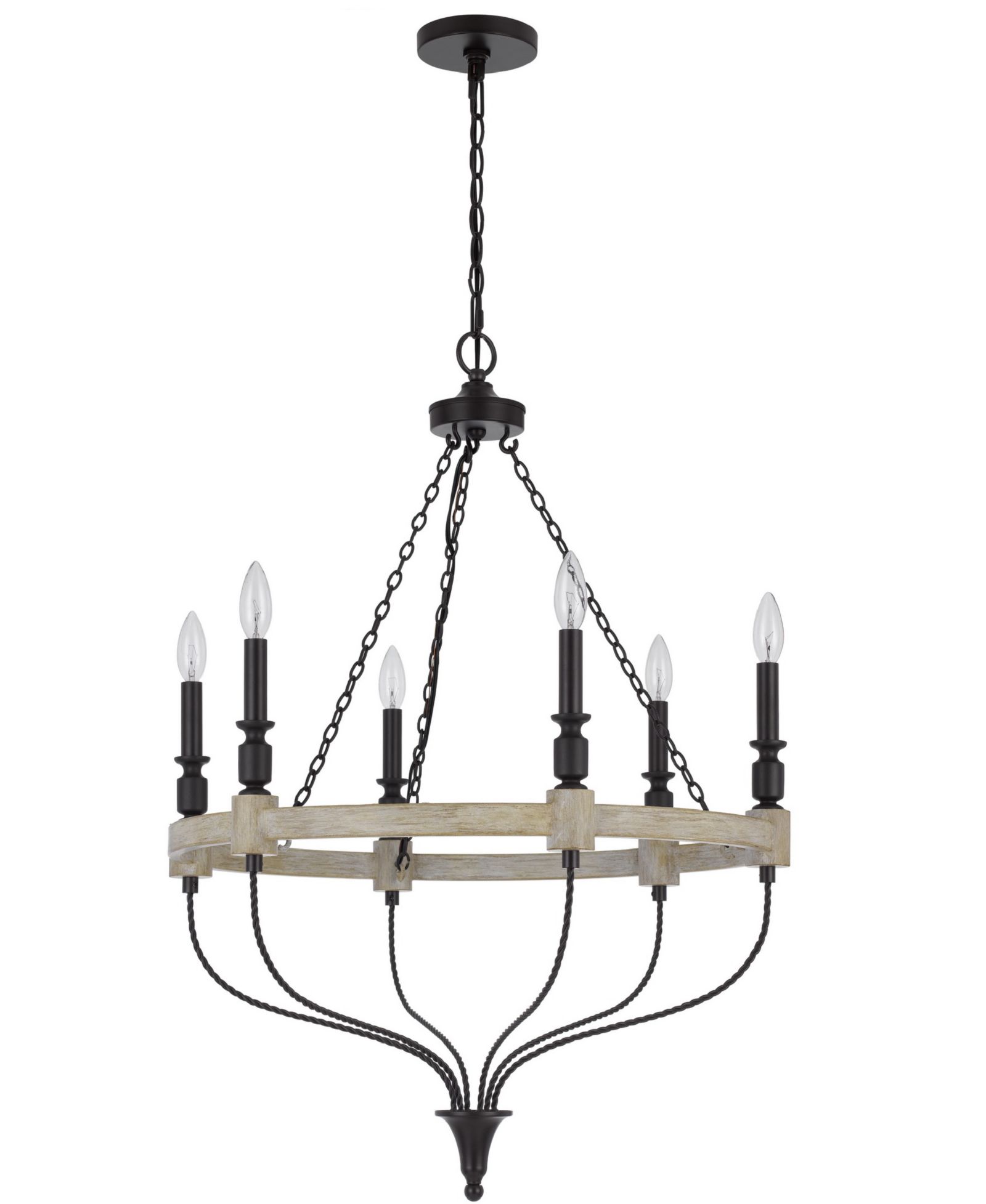 Металлическая люстра Grove высотой 35"