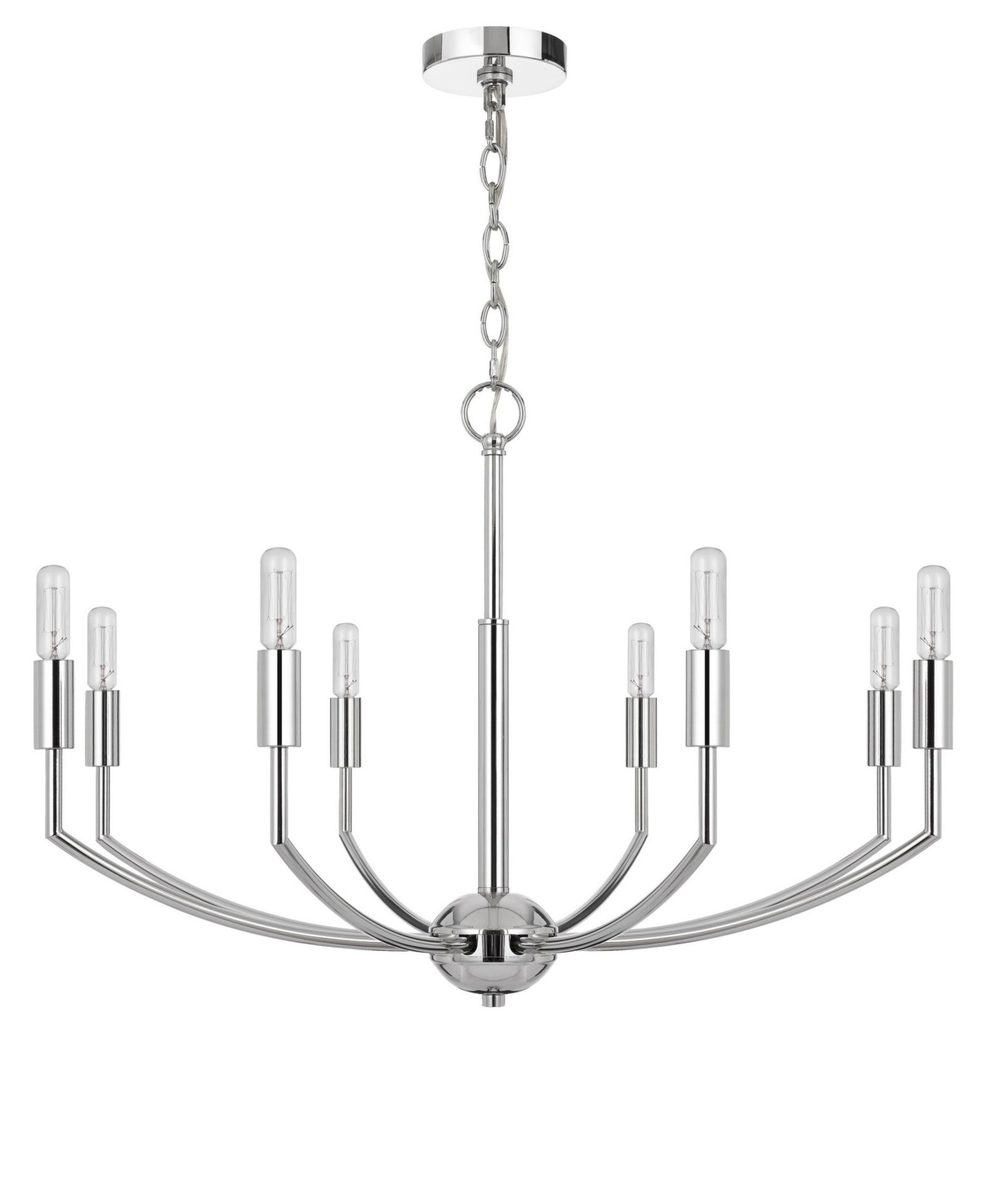 Металлическая люстра Maxton 8 Light, 19" Height