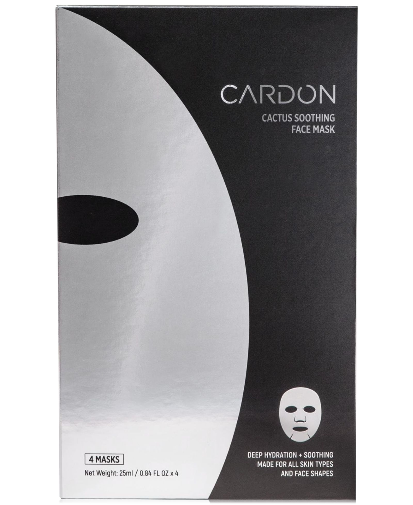 Cardon Cactus Soothing Face Mask, 4-Pk.