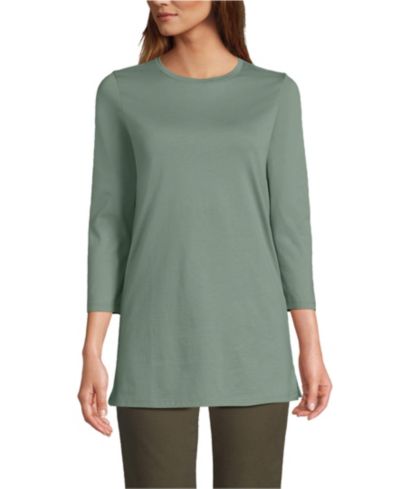 Lands' End Women's 3/4 Sleeve Cotton Supima Tunic