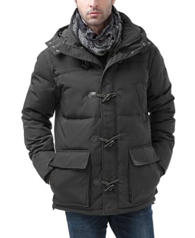 MODERM Men's Hooded Toggle Down Parka Coat