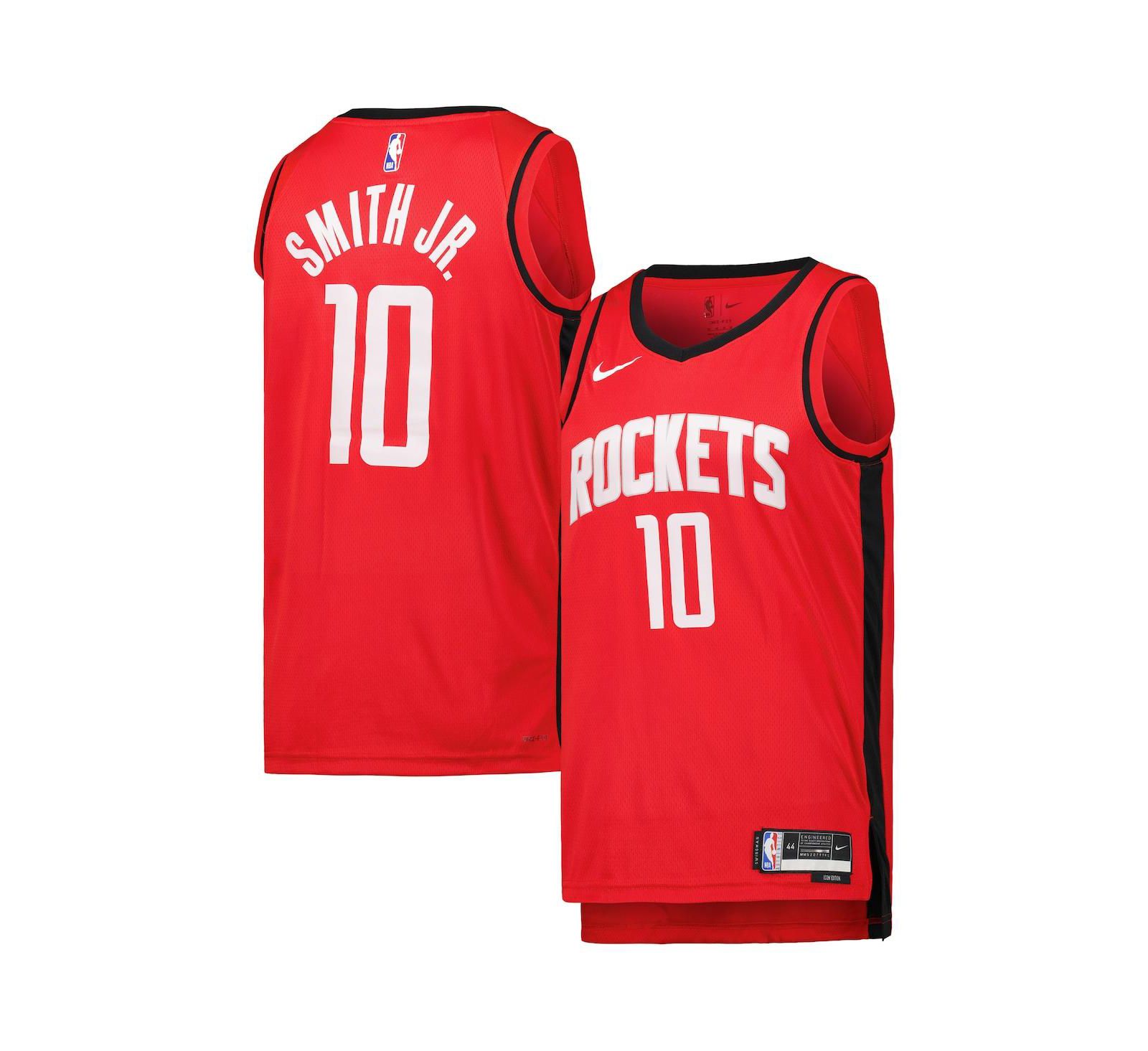 Men's and Women's Nike Jabari Smith Jr. Red Houston Rockets Swingman Jersey - Icon Edition