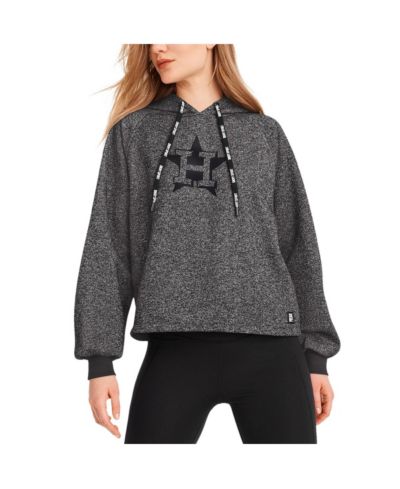 Women's DKNY Sport Black Houston Astros Debbie Dolman Raglan Pullover Hoodie