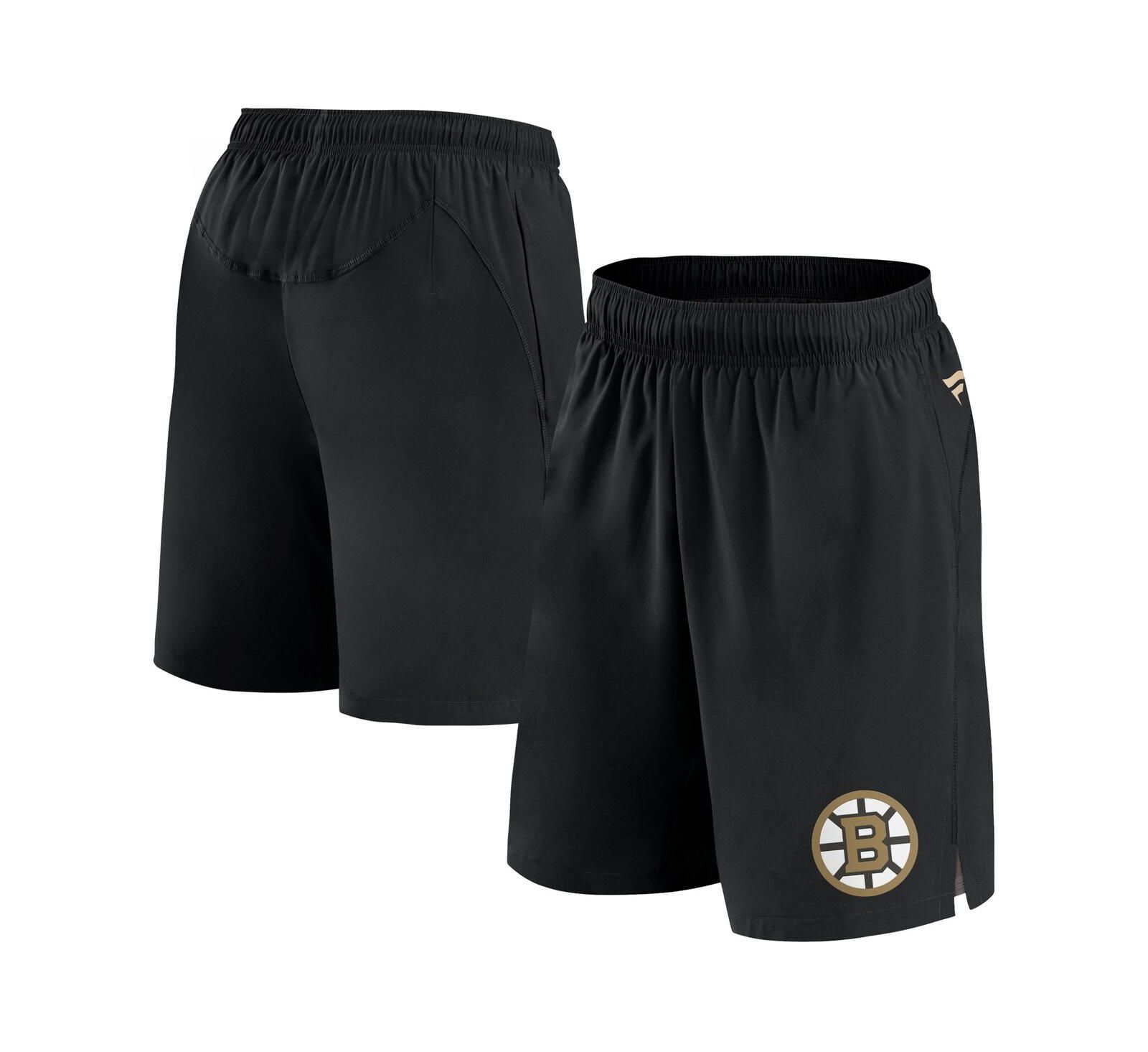 Men's Fanatics Black Boston Bruins Authentic Pro Tech Shorts