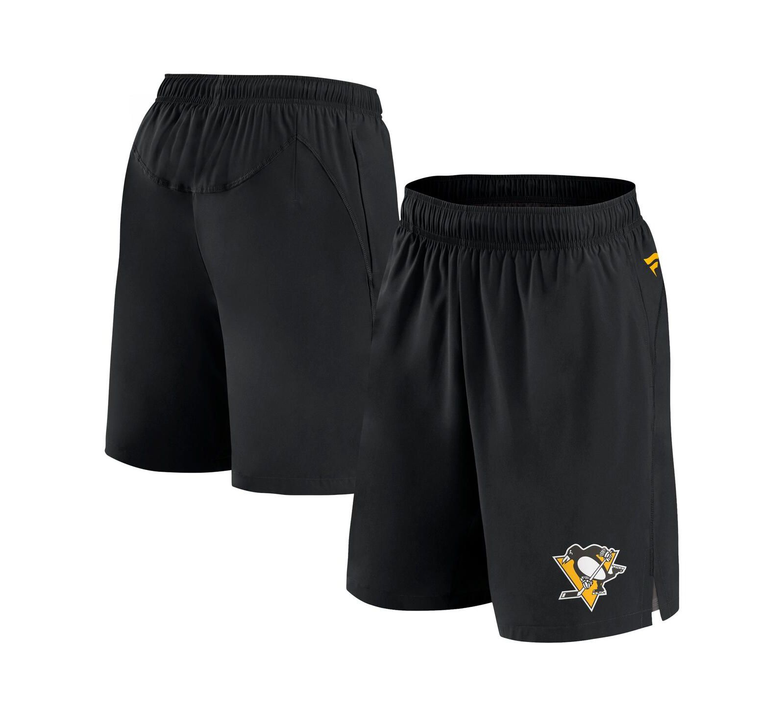 Мужские шорты Fanatics Black Pittsburgh Penguins Authentic Pro Tech