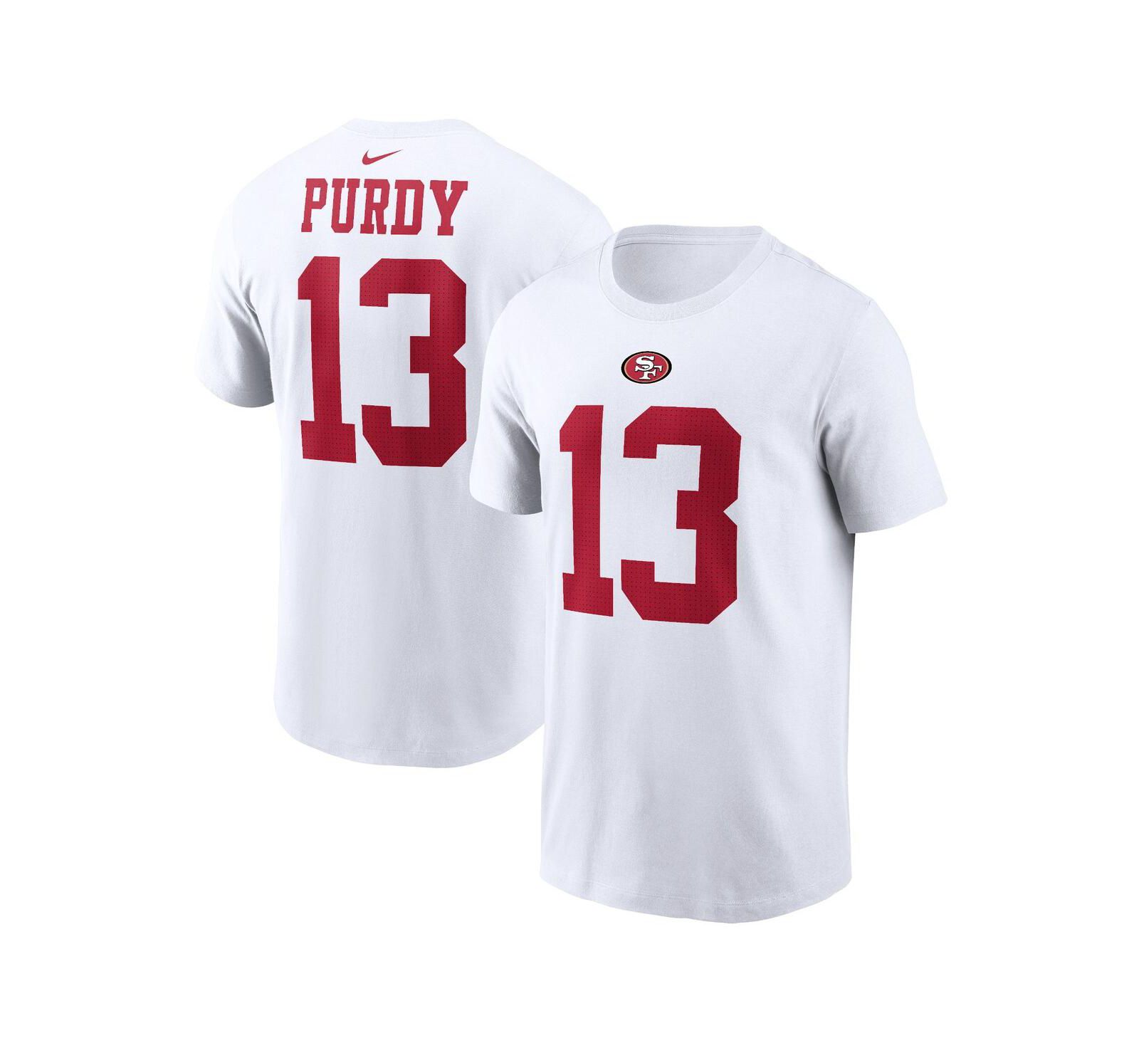 Men's Nike Brock Purdy White San Francisco 49ers Player Name and Number T-shirt