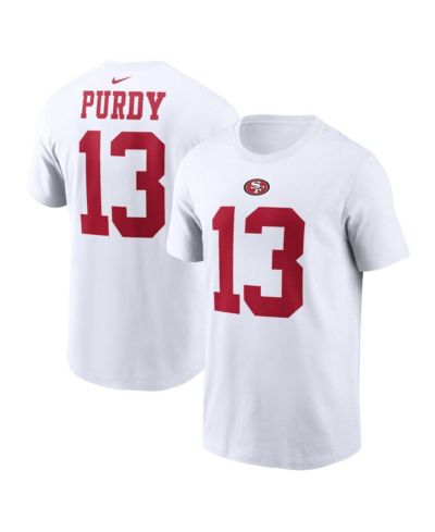 Мужская футболка Nike Brock Purdy White San Francisco 49ers Player Name and Number