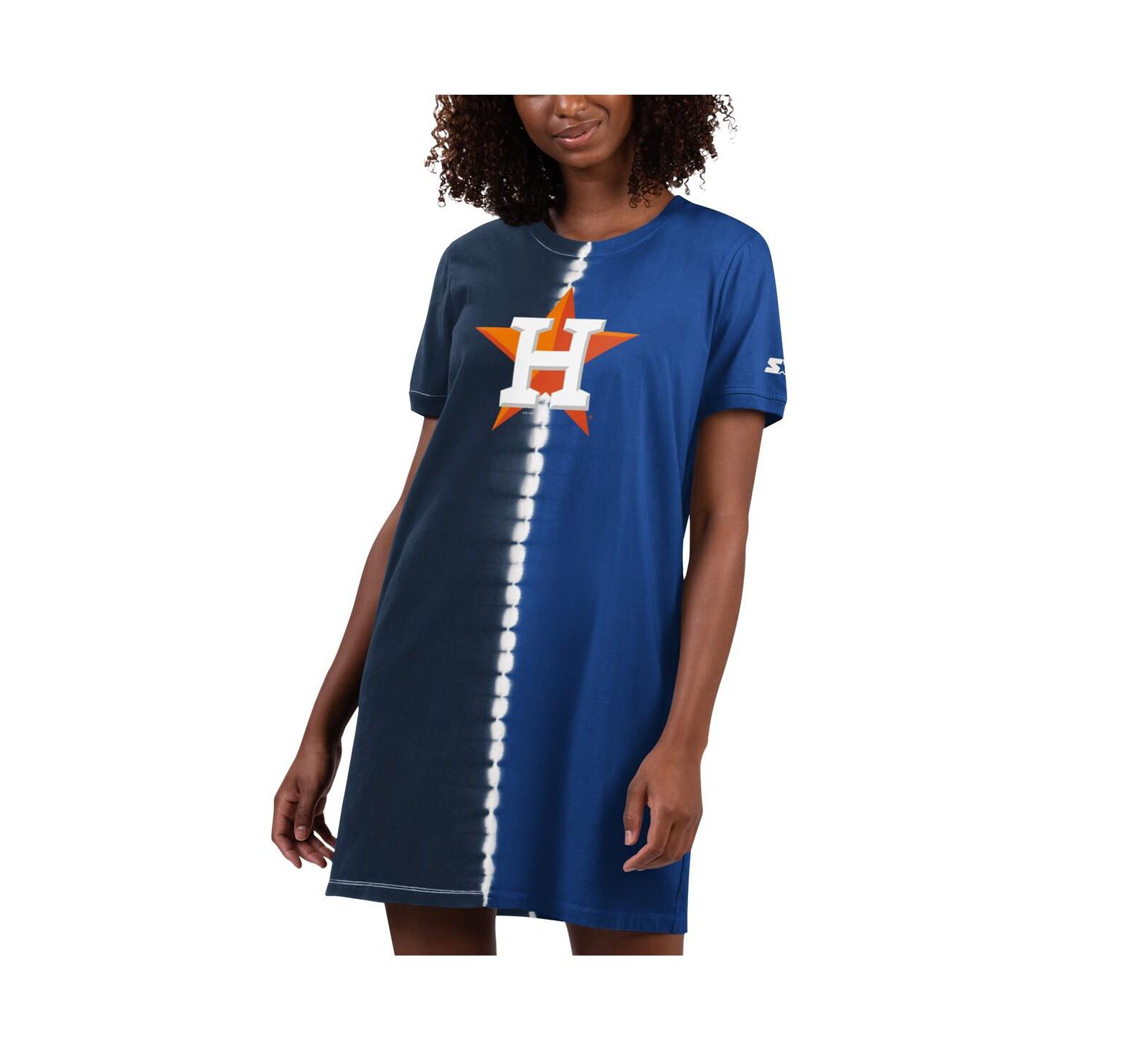 Женское платье-кеды Starter Navy Royal Houston Astros Ace Tie-Dye