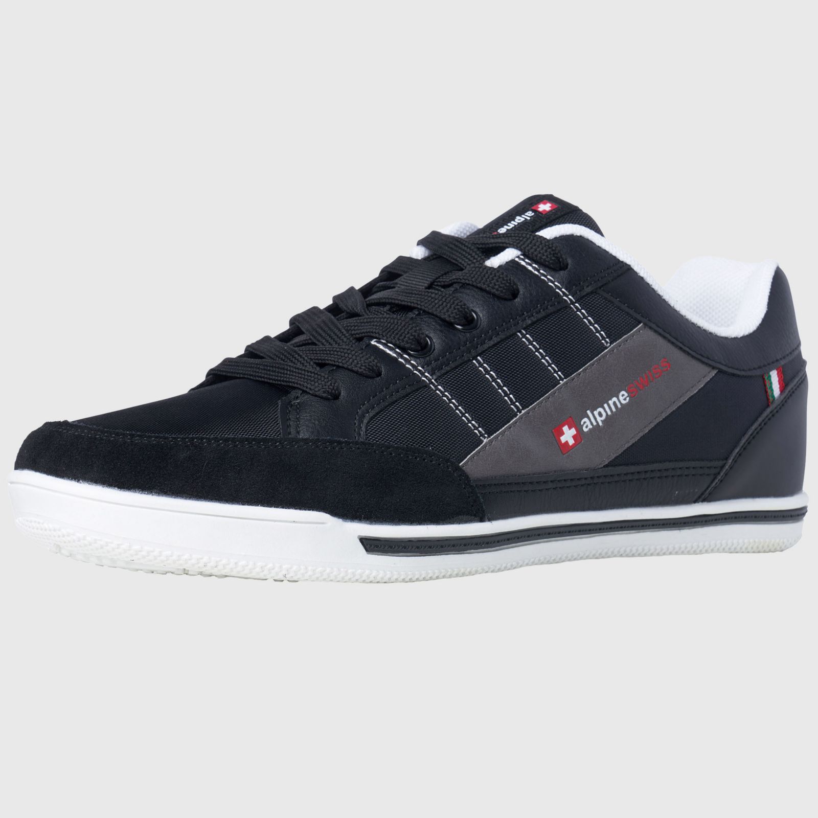 Alpine Swiss Men's Stefan Retro Sneakers For Men Stylish Low-Top Shoes with Suede Trim Perfect For Casual Footwear Fashion Sneakers Tennis Shoes