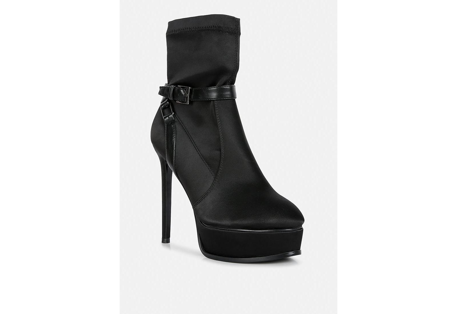Rag and Co Womens Doesburg Satin Stiletto Ankle Boot