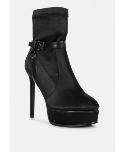 Rag and Co Womens Doesburg Satin Stiletto Ankle Boot