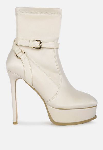 Rag and Co Womens Doesburg Satin Stiletto Ankle Boot
