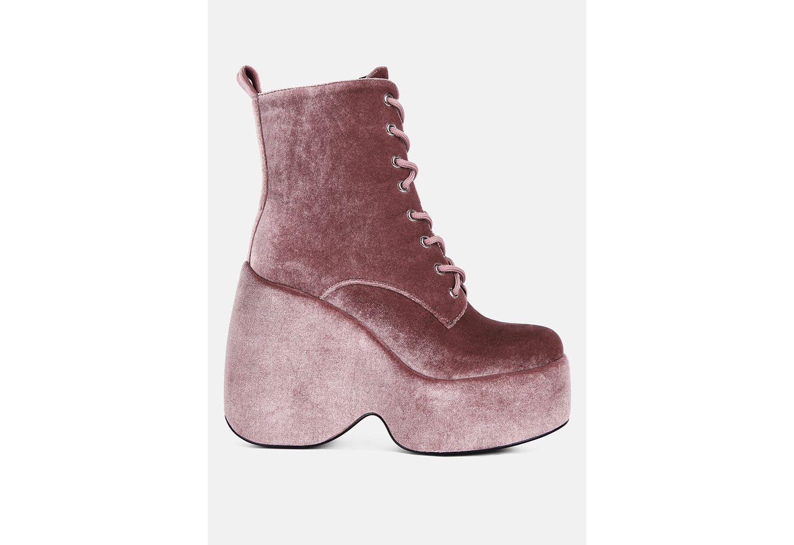 ASHCAN Womens High Platform Velvet Ankle Boots