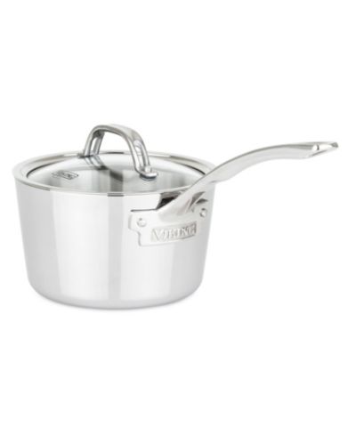 Viking Contemporary 3-Ply Stainless Steel 2.4-Quart Sauce Pan with Glass Lid