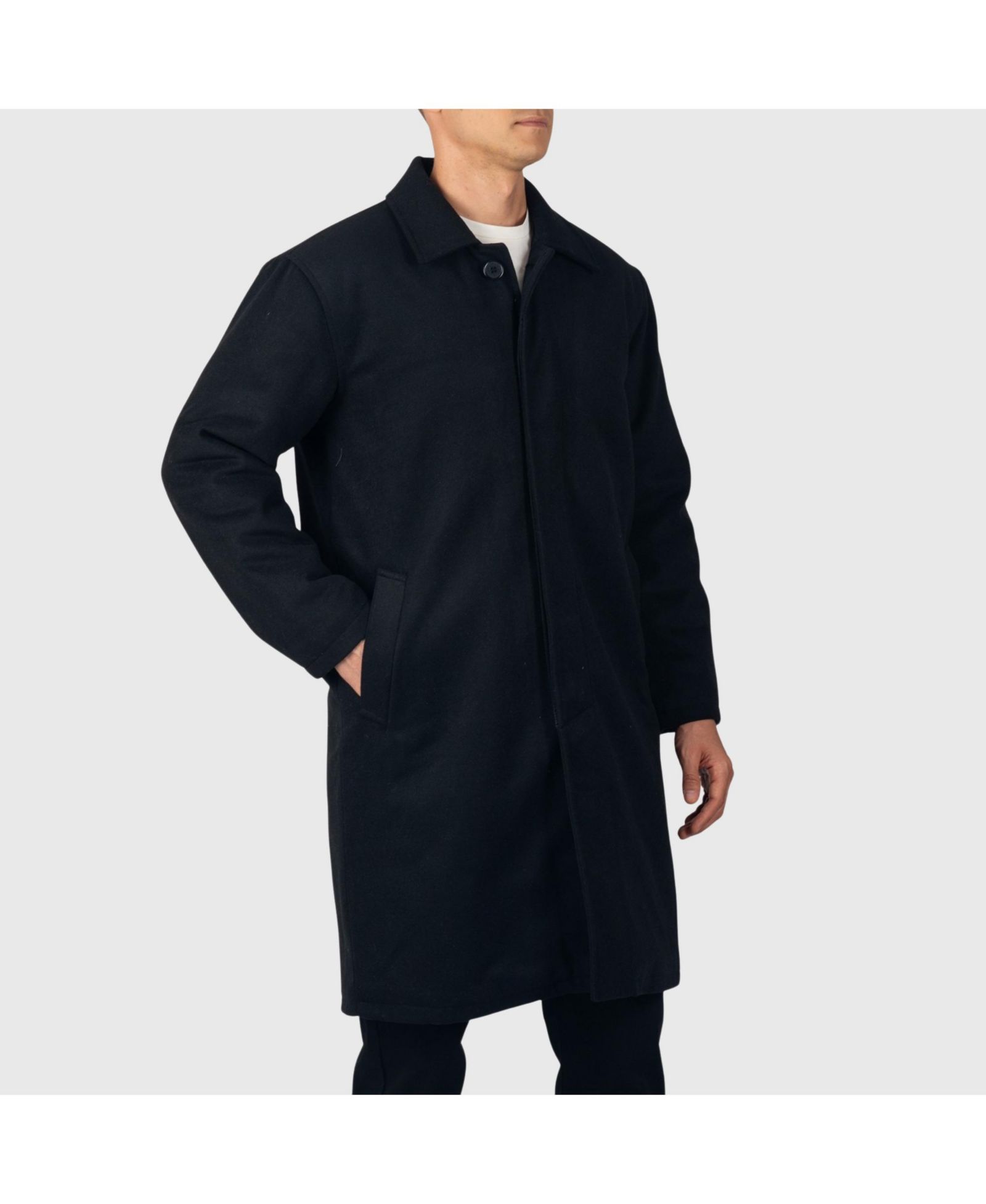 Alpine Swiss Men's Zach Men s Wool Blend Overcoat - Knee-Length Trench Coat, Runs Large for Layering Over Suits or Sweaters