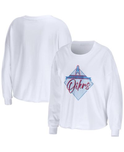 Женская укороченная футболка WEAR by Erin Andrews Houston Oilers White
