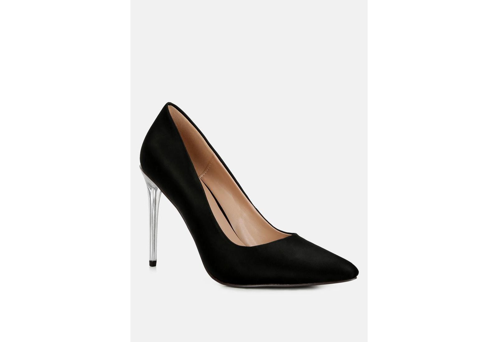 STAKES Womens Clear Heel Classic Pumps