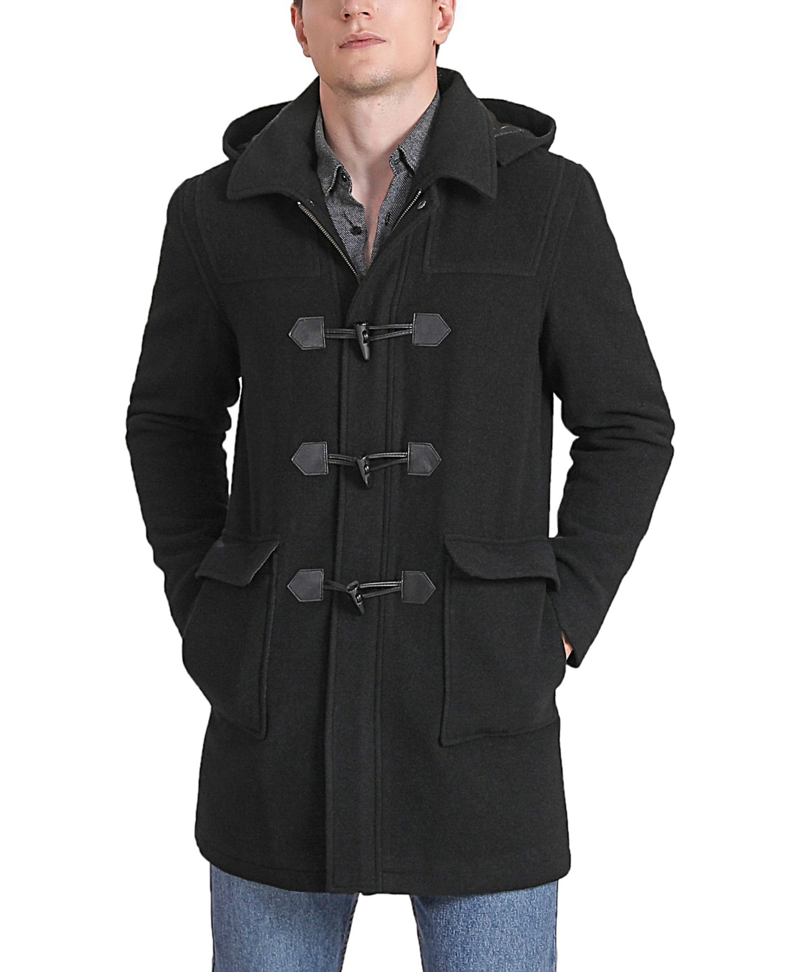 Landing Leathers Men's Mason Wool Blend Duffle Toggle Coat