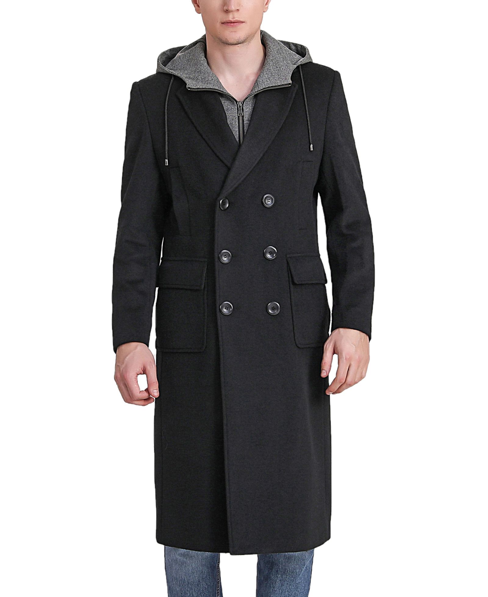Landing Leathers Men's Holmes Wool Blend Long Walking Coat