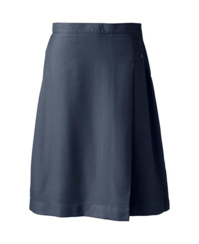 Lands' End Plus Size Solid A-line Skirt Below the Knee