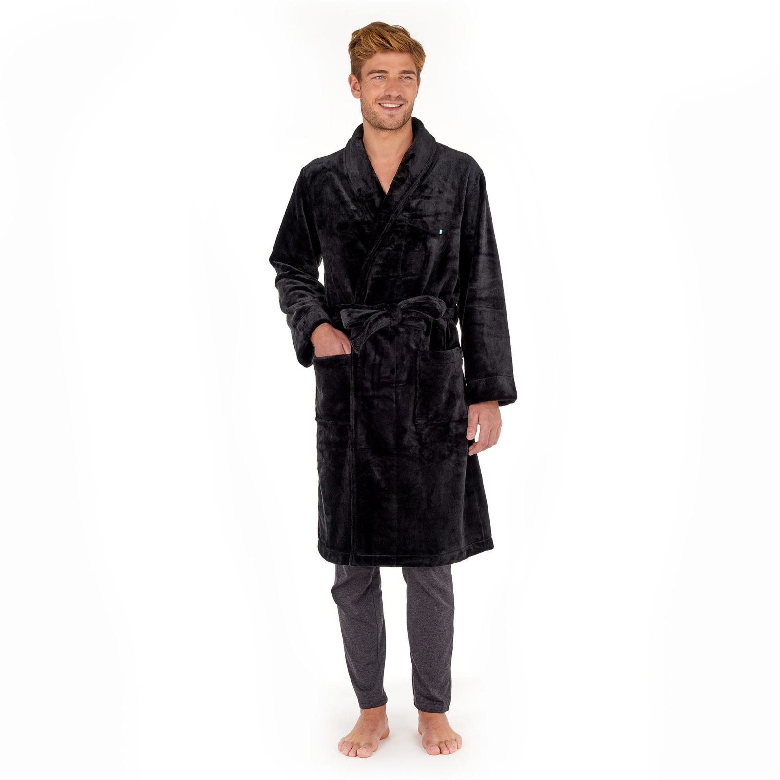 HOM Men's Polar Fleece Robe