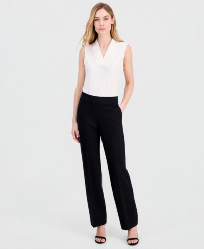 Женские брюки Anne Klein Compression Mid-Rise Pull-On Slash-Pocket