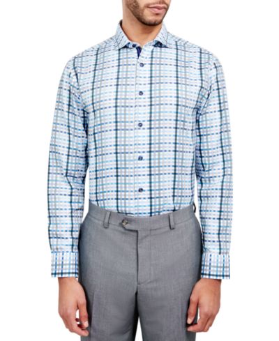 Мужская рубашка в клетку Dobby Regular-Fit от Michelsons of London