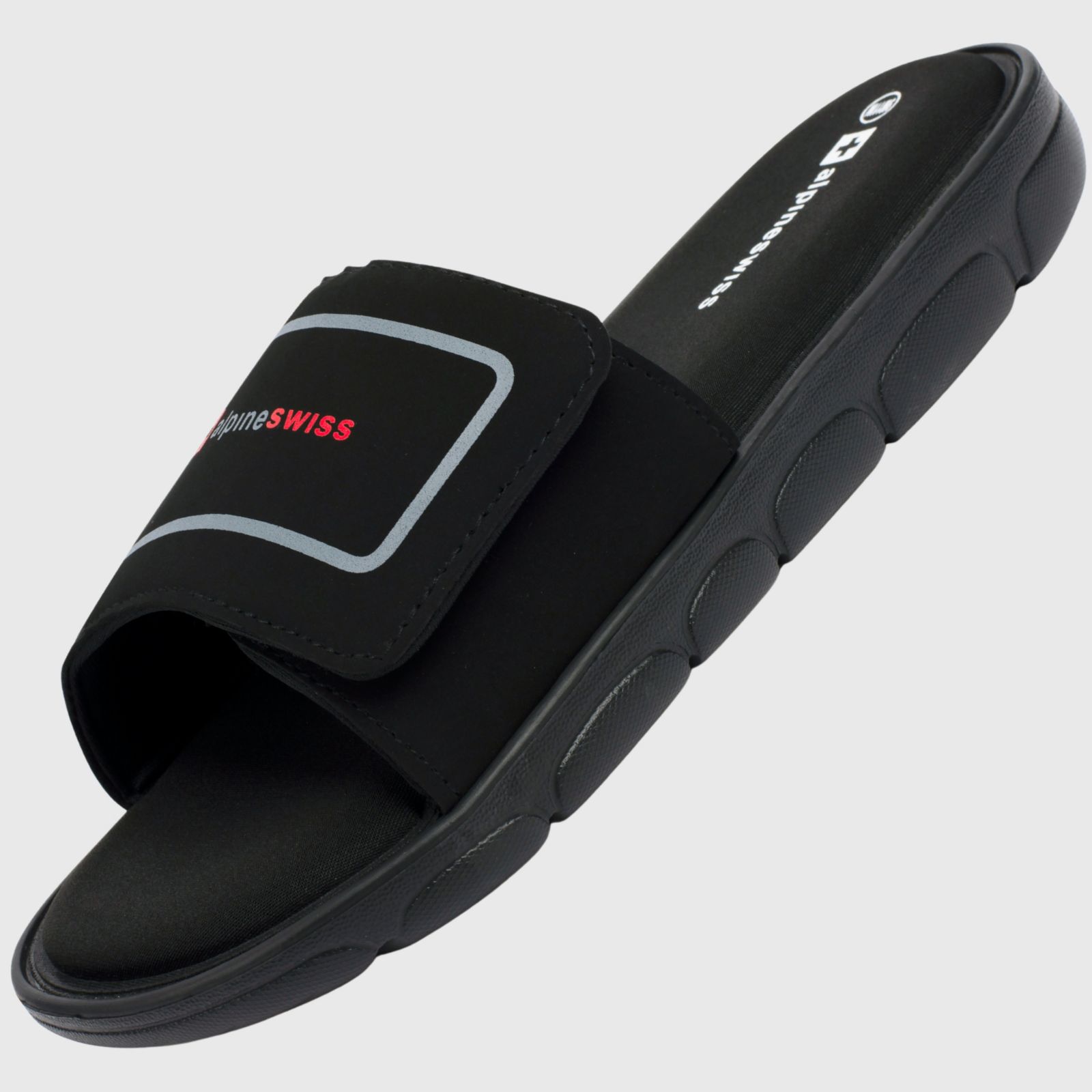 Alpine Swiss Men's Gabe Cloud Slide Sandals For Men Shock-Absorbing Foam Insole With Arch Support Adjustable Strap Waterproof Anti-Slip Recovery Slides