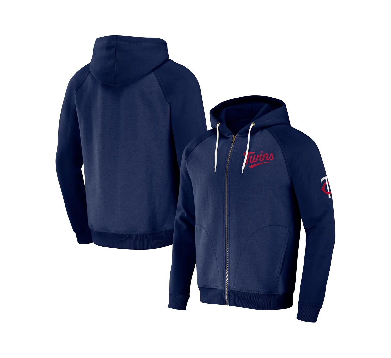 Мужское худи Fanatics Darius Rucker Collection by Fanatics Navy Minnesota Twins Raglan Full-Zip
