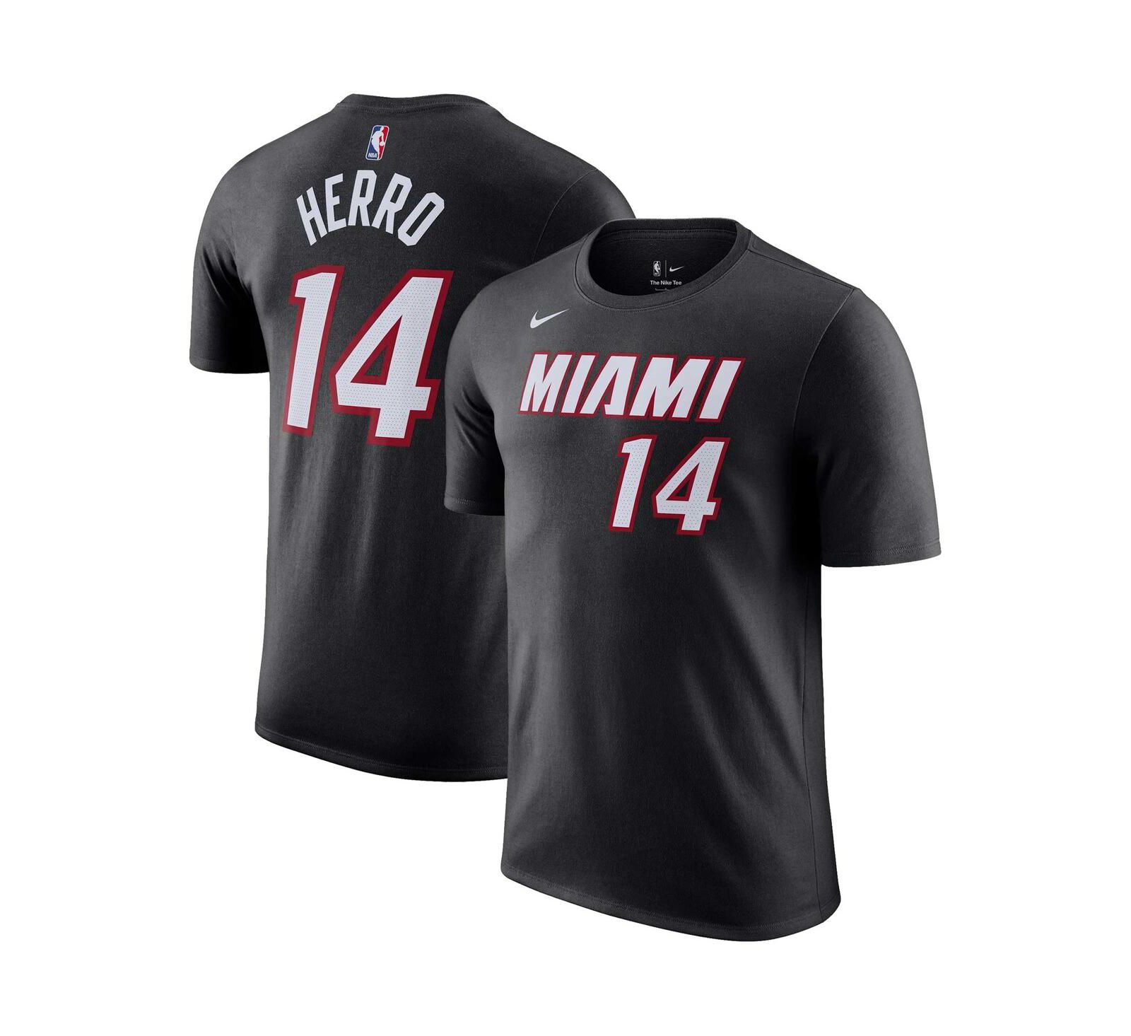 Мужская футболка Nike Tyler Hero Black Miami Heat Icon 2022/23 Name and Number T-shirt
