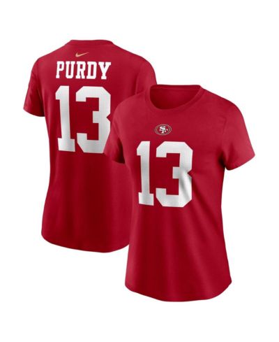 Женская футболка Nike Brock Purdy Scarlet San Francisco 49ers Player Name and Number