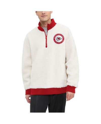 Мужской джемпер Tommy Hilfiger Cream Kansas City Chiefs Jordan Sherpa Quarter-Zip