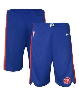 Мужские сетчатые шорты Nike Blue Detroit Pistons Icon Edition Mesh Performance Swingman
