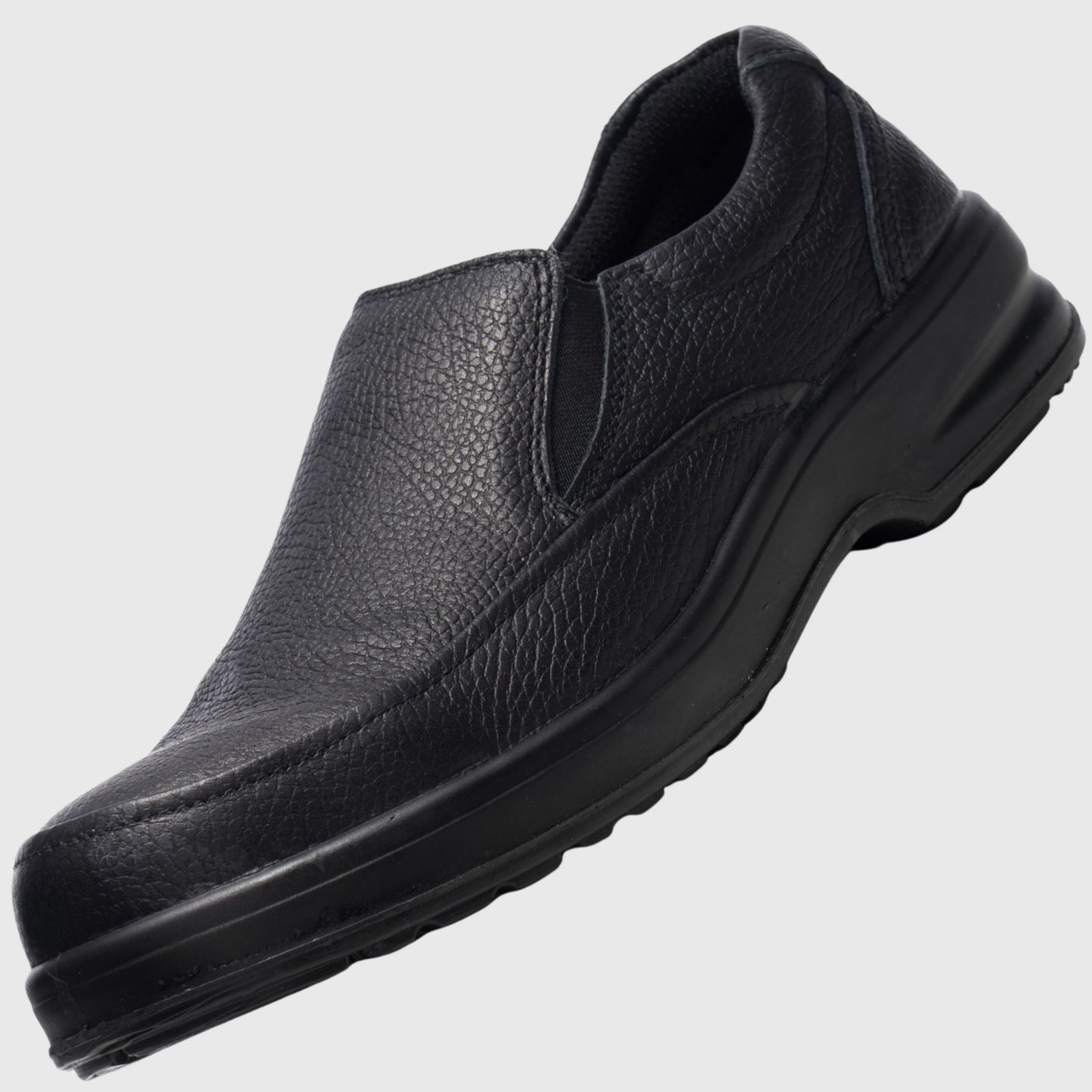 Alpine Swiss Men's Arbete Work Shoes | Slip Resistant Genuine Leather | Non Slip Loafers | All Day Comfort | Easy Slip On