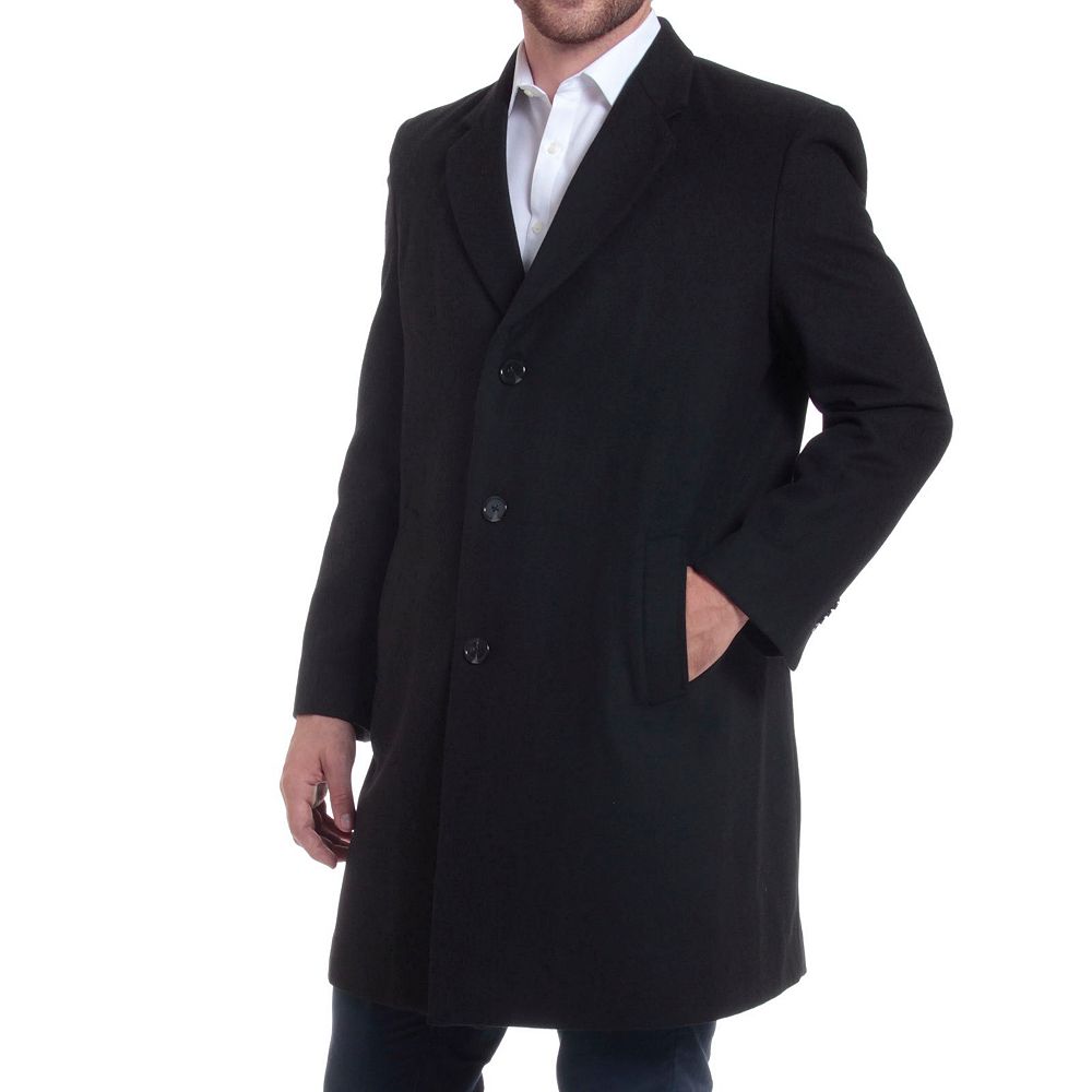 Alpine Swiss Men's Luke Wool Tailored 37" Walker Jacket Top Coat Car Coat Overcoat