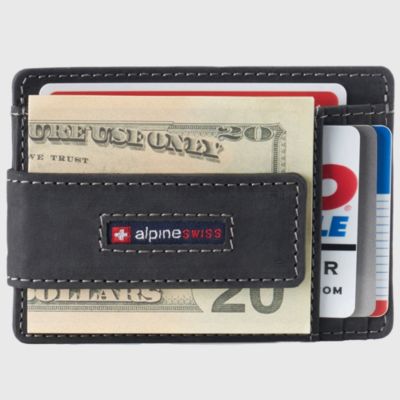 Alpine Swiss мужской минималистичный кожаный кошелек-зажим Harper RFID