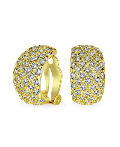 Серьги-клипсы Bling Jewelry с кристаллами и паве