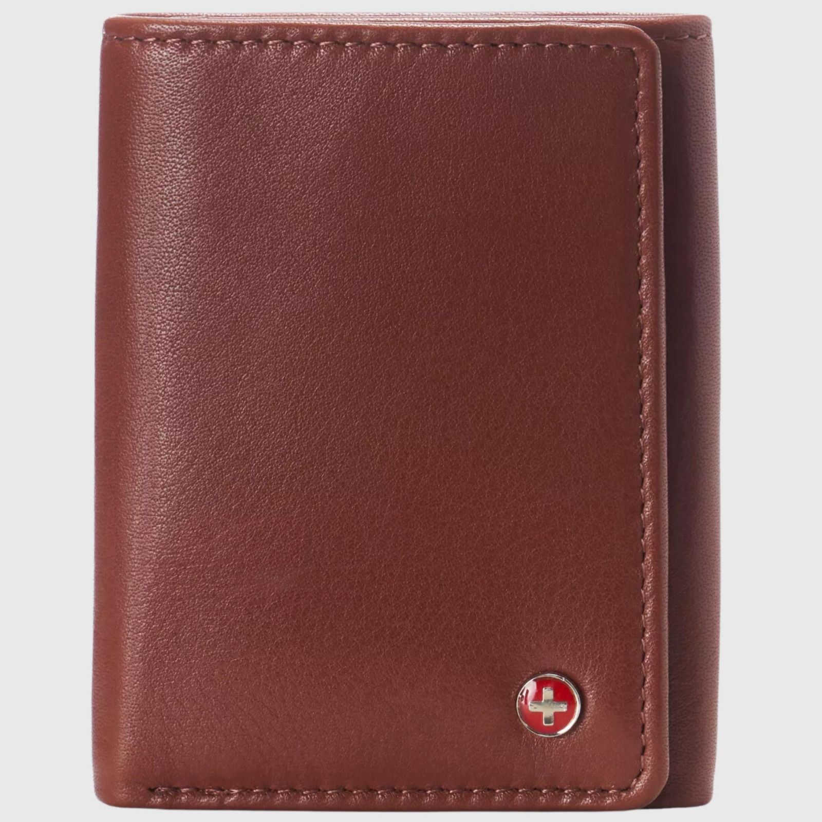 Alpine Swiss Мужской кошелек Leon Trifold RFID Safe Bifold Leather