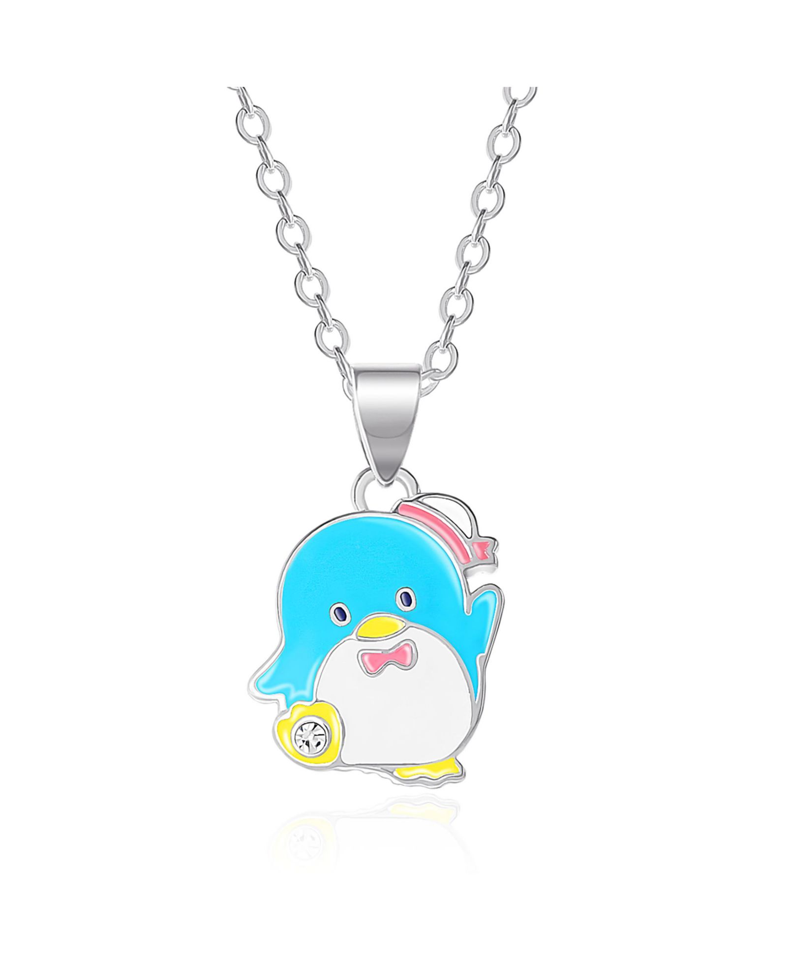 Подвеска Sanrio Hello Kitty Silver Plated and Clear Crystal Tuxedo Sam