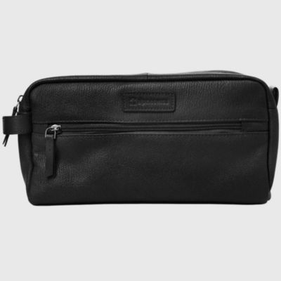 Косметичка AlpineSwiss Sedona из натуральной кожи, набор для бритья, дорожный чехол