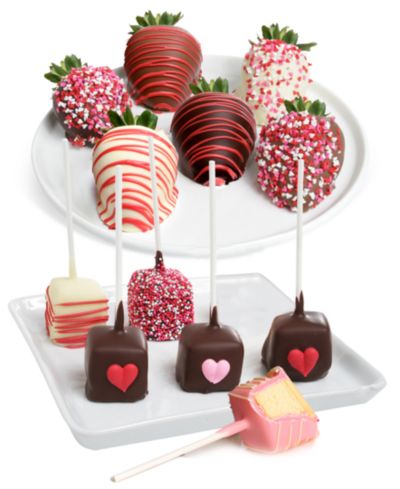 Бельгийская клубника и попсы с чизкейком в шоколаде Chocolate Covered Company Love - 12 шт.