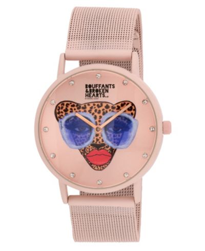 Kendra Dandy Женские часы Quartz Bouffants and Broken Hearts Pink Mesh Alloy 38mm