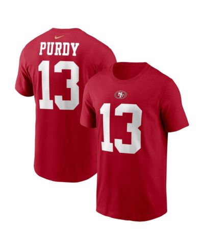 Мужская футболка Nike Brock Purdy Scarlet San Francisco 49ers Player Name and Number