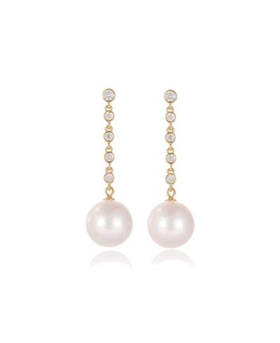 Серьги Electra Riviere Freshwater Pearl Drop