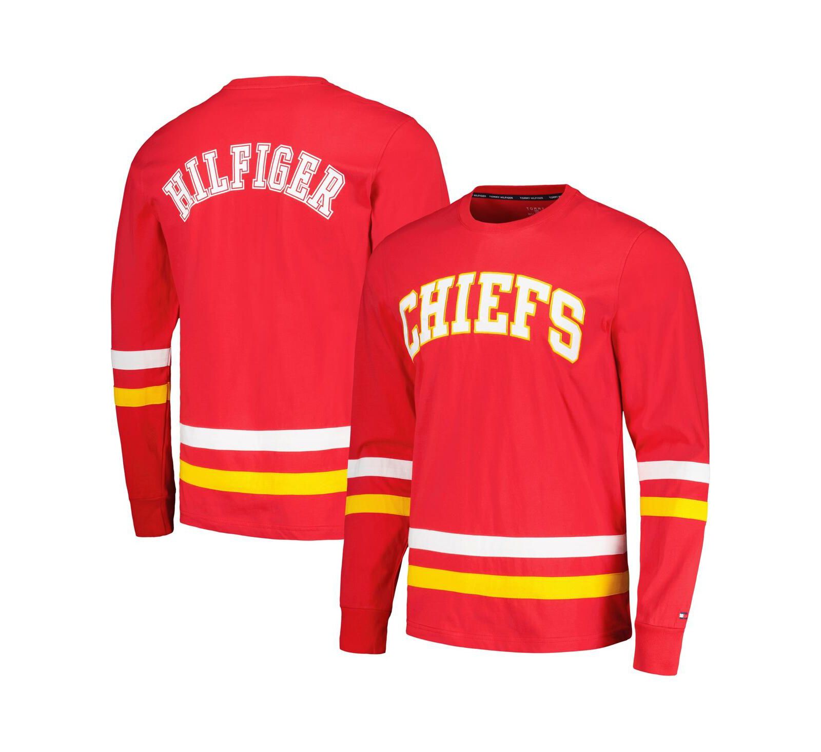 Футболка Tommy Hilfiger Men's Red, Gold Kansas City Chiefs Nolan Long Sleeve