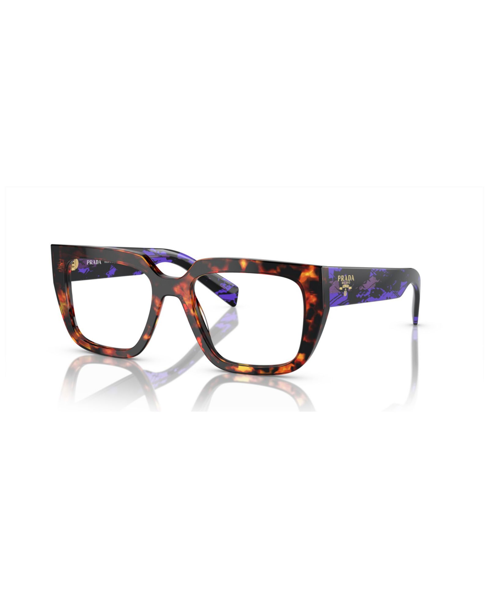 Prada Woman Irregular Plastic PR A03V Eyeglasses