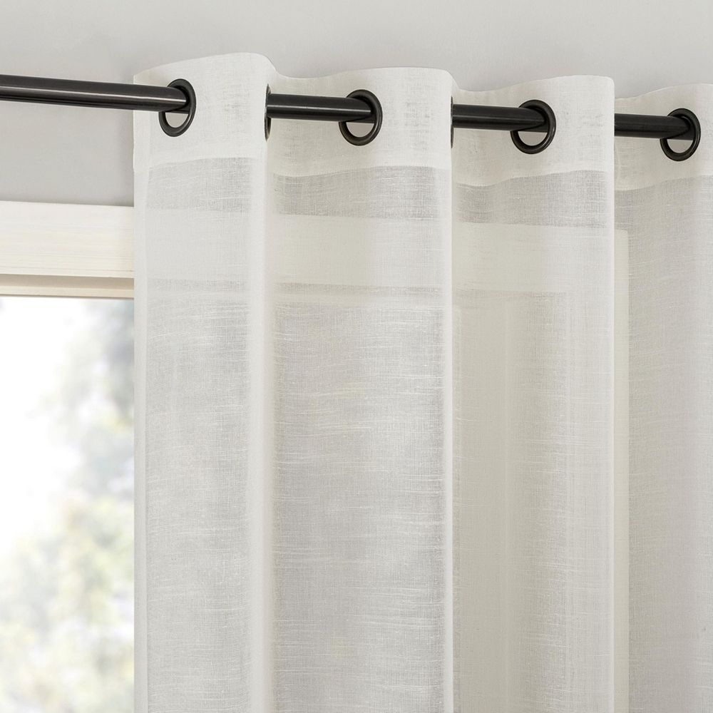 Archaeo Slub Textured Linen Blend Grommet Top Curtain