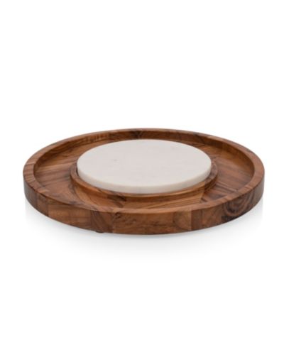 Toscana Isla Appetizer Serving Tray with Marble Cheeseboard Insert